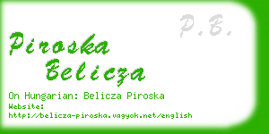 piroska belicza business card